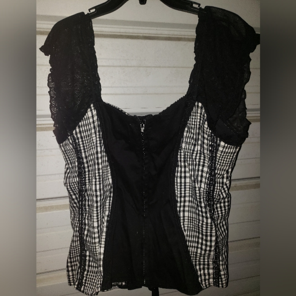 Rare 3x Plus Size TRIPP NYC Corset Bustier Top Goth Lolita Shirt Vintage Y2K - Picture 5 of 5